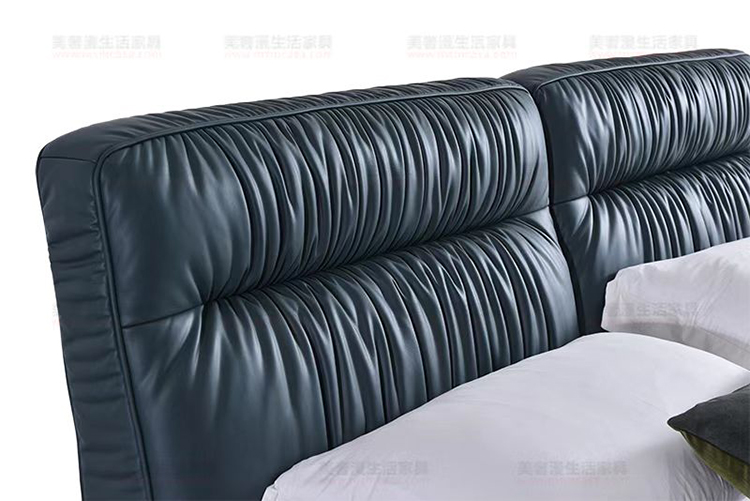美奢漫意式極簡仿真皮科技布鋼架床DL-001B#