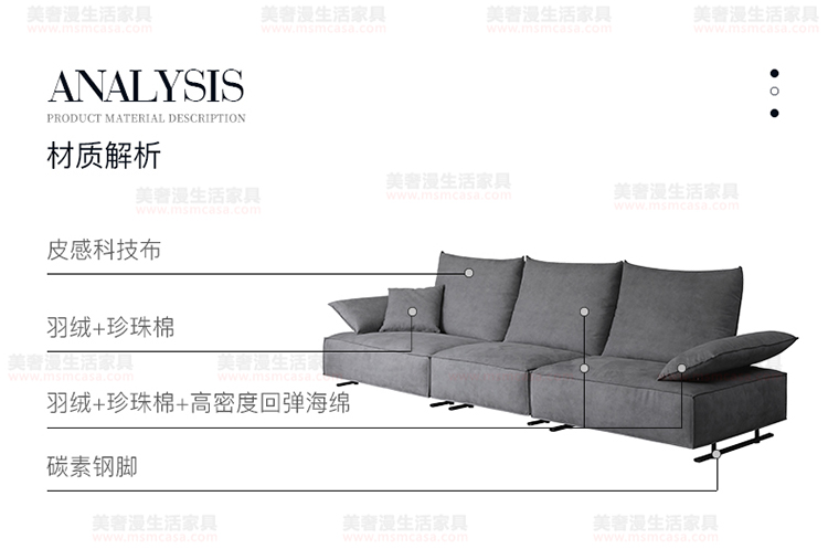 美奢漫意式極簡科技皮可調(diào)節(jié)沙發(fā)HY-SF2110#