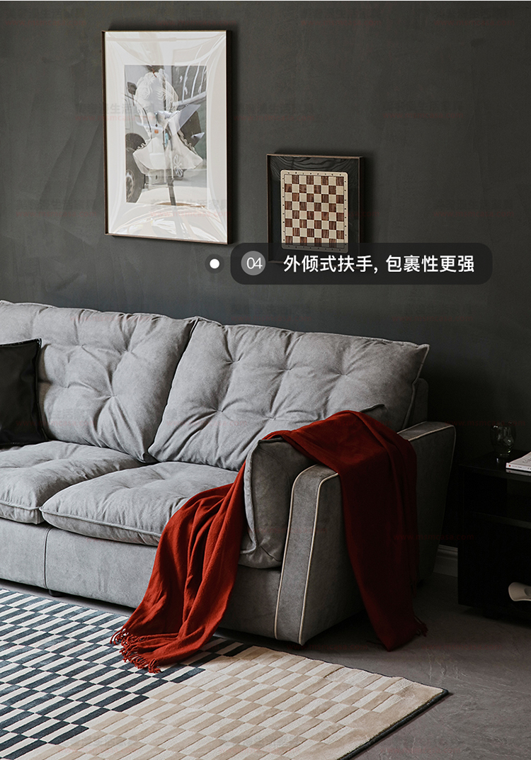 美奢漫意式極簡(jiǎn)科技皮羽絨沙發(fā)HY-SF2105#