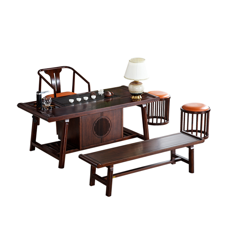 新中式金絲檀木茶臺桌椅ZST032#