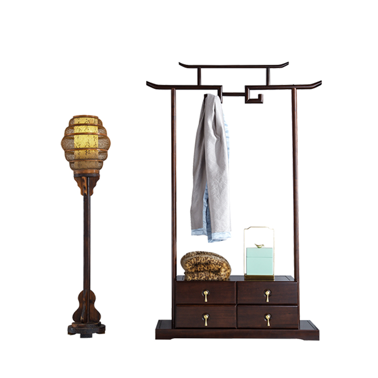新中式金絲檀木衣帽架ZSX004#