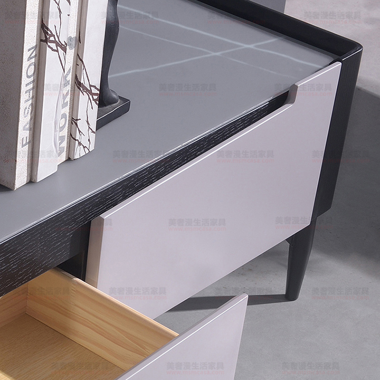 美奢漫極簡鋼化玻璃茶幾電視柜MQ-2103#