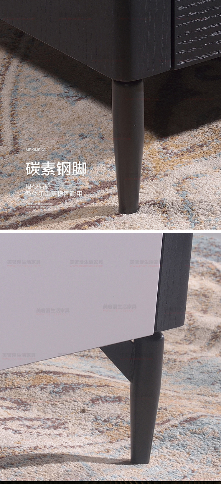 美奢漫極簡鋼化玻璃茶幾電視柜MQ-2103#