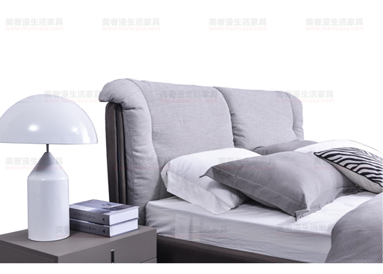 美奢漫科技布棉麻軟床XM-7312B#
