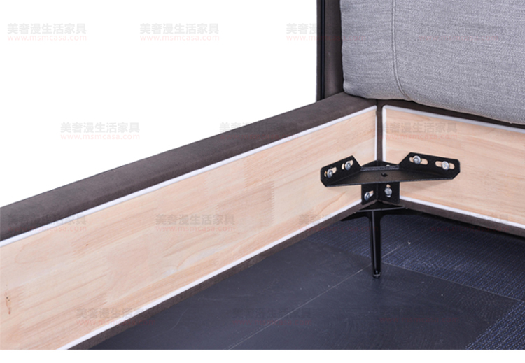 美奢漫科技布棉麻軟床XM-7312B#