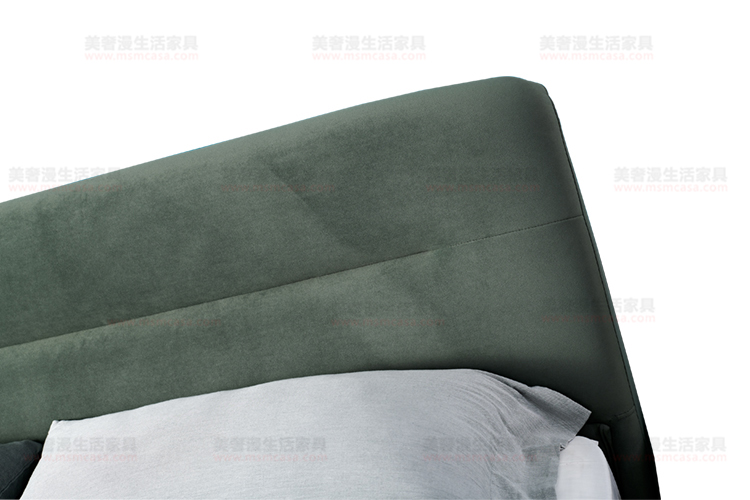美奢漫極簡(jiǎn)植絨科技布臥室軟床WN-C2106#